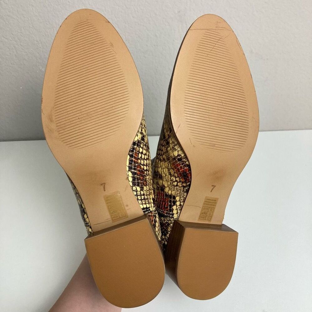 Madewell Carina Leather Chelsea Boots Snakeskin Reptile Python Animal Print sz 7 - Picture 6 of 7